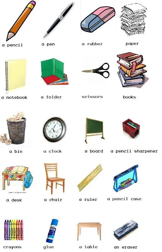 Objetos con su correspondiente nombre en inglés. | Animales en ... Objetos con su correspondiente nombre en inglés. | Animales en ...