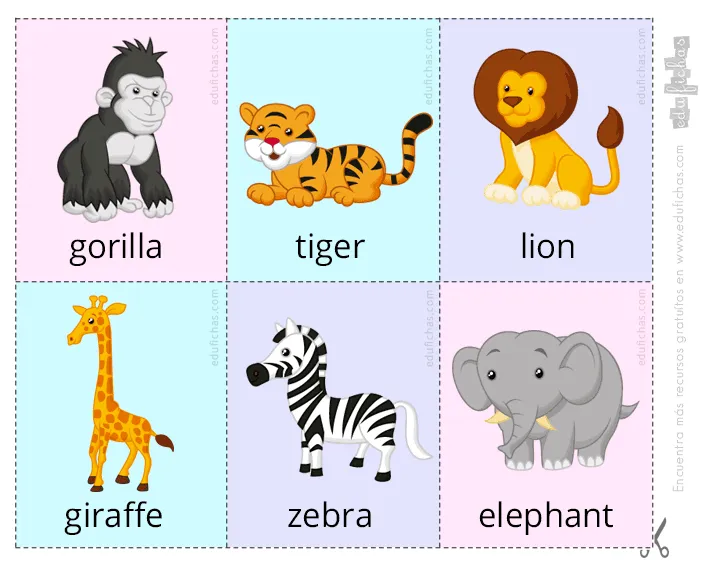 ▷ ANIMALES EN INGLÉS | Vocabulario + Ejercicios + Flashcards