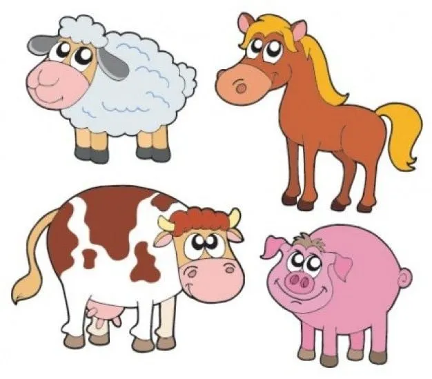 Animales lindos de la historieta zoo gráficos vectoriales ... Animales lindos de la historieta zoo gráficos vectoriales ...