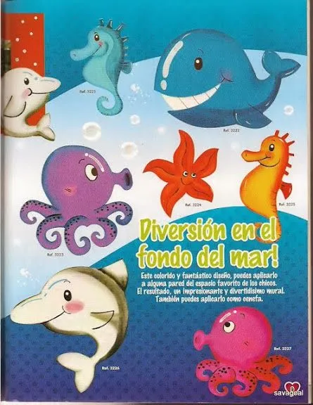 Animales del mar en foami