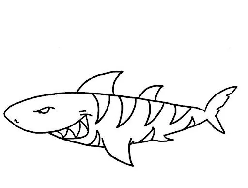 ANIMALES DEL MAR PARA PINTAR: TIBURONES