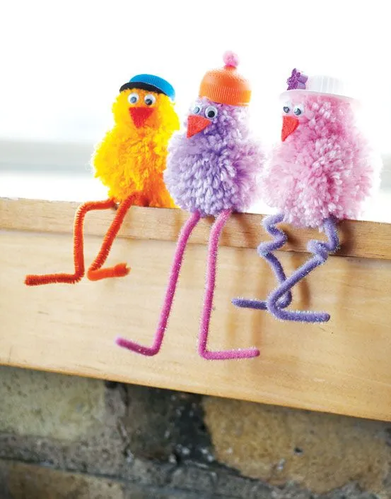 Animales con pompones de lana ~ Portal de Manualidades Animales con pompones de lana ~ Portal de Manualidades