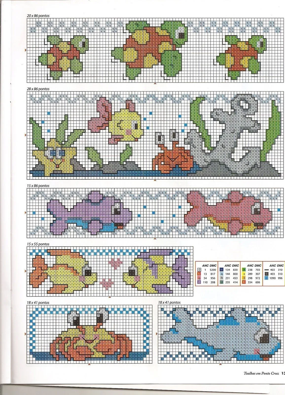 Animales en punto de cruz gratis - Imagui