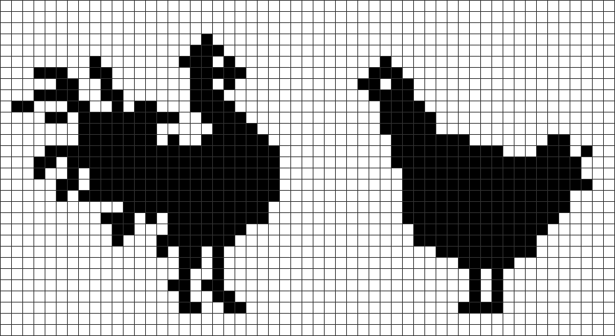 Manualidades Hogar21: Patrón de gallinas pequeñas en punto de cruz Manualidades Hogar21: Patrón de gallinas pequeñas en punto de cruz