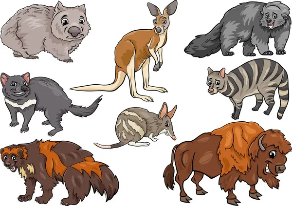 Animales salvajes conjunto de dibujos animados ilustración ... Animales salvajes conjunto de dibujos animados ilustración ...