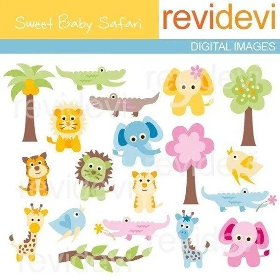 Animales de la selva bebés png - Imagui