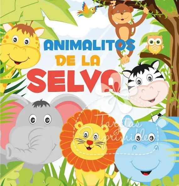 Animales de la selva Boys Kit de por TarjetasImprimibles en Etsy Animales de la selva Boys Kit de por TarjetasImprimibles en Etsy