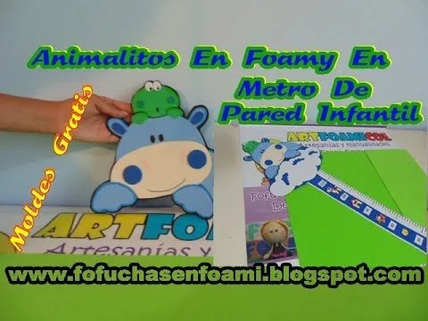 ANIMALITOS EN FOAMI EN METRO DE PARED INFANTIL CON MOLDES - YouTube