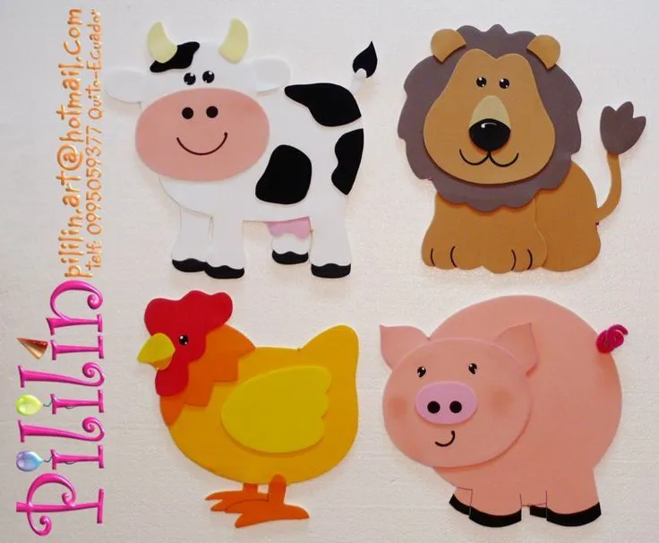 Animalitos en fomi para preescolar | Gomma crepla - goma eva ...