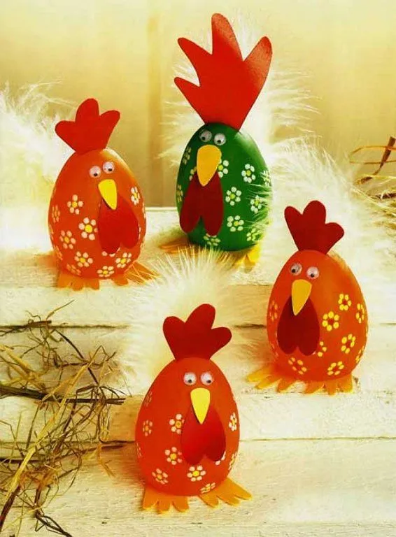 Cascarones decorados de animales - Imagui