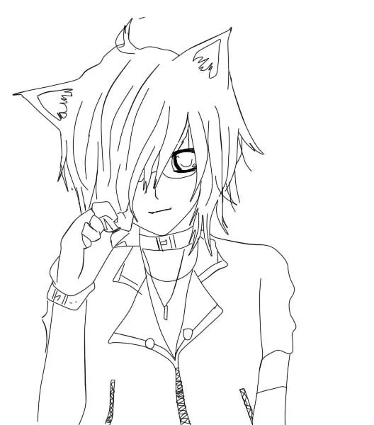 Anime neko para dibujar - Imagui