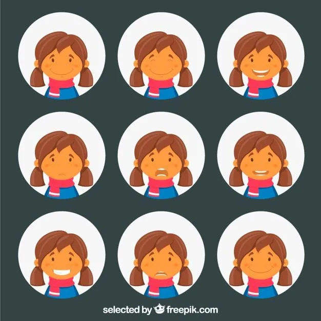 El estado de ánimo de la muchacha | Descargar Vectores gratis