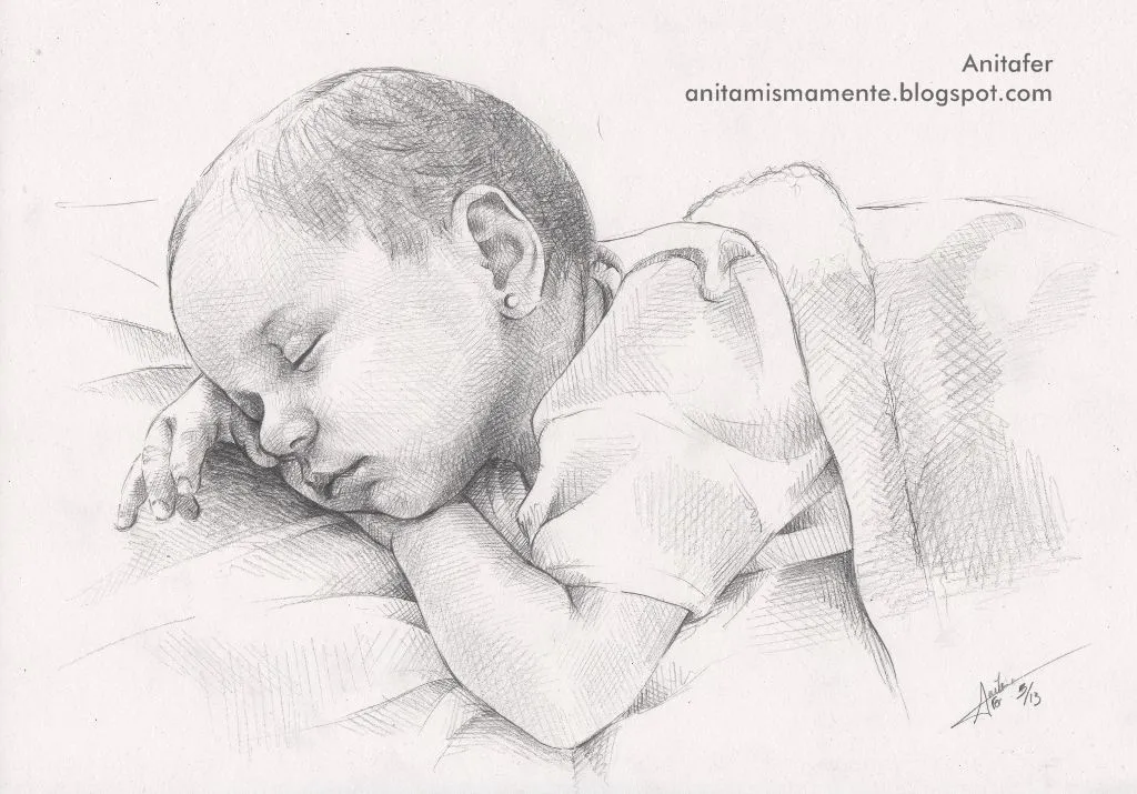 Anitafer_Artist: Recien nacido a Lápiz