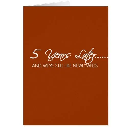 Aniversario de boda de 5 años felicitación de Zazzle.