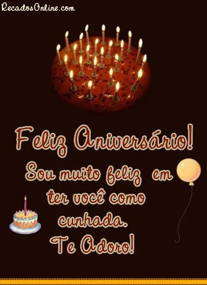 Aniversário de Cunhada - Imagens, Mensagens e Frases para Facebook