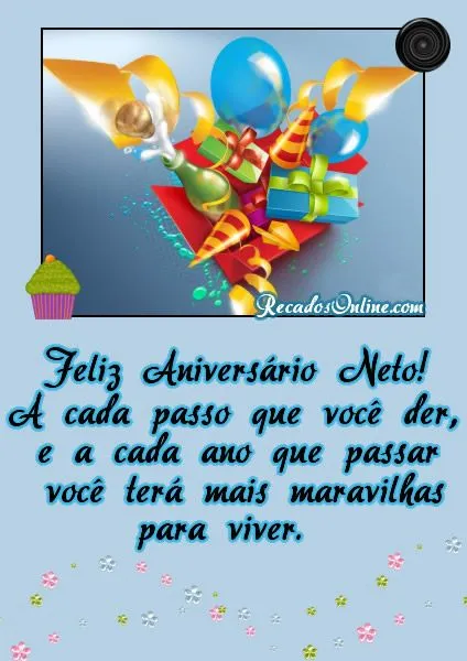 Mensagem de aniversario para neto - Imagui