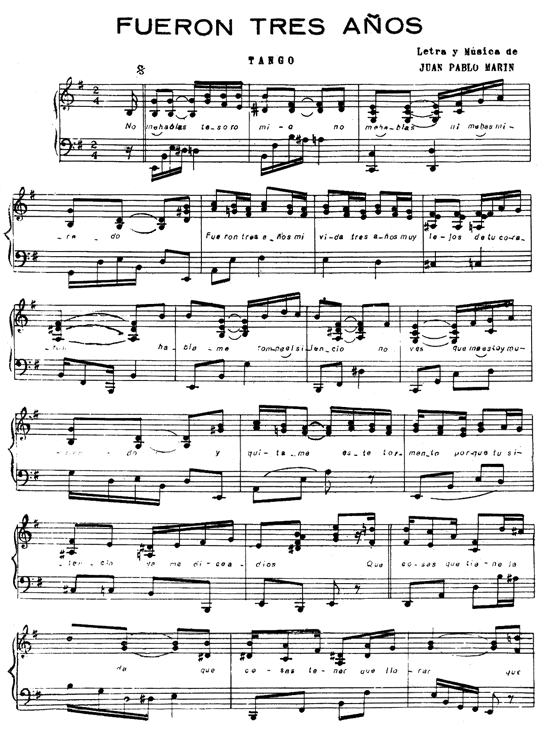 Fueron tres años. Tango (1956)