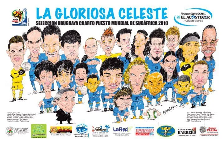 ANOTANDO FUTBOL *: CARICATURAS DE URUGUAY 2010 * 2012