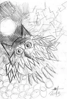 ANT- ART : Dibujos de Búhos en Lápiz de Grafito