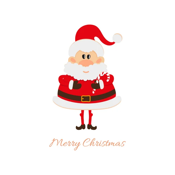 Anta claus con caramelo de Navidad de la caña — Vector stock ...