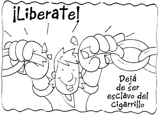 ANTI TABACO COLOREAR DIBUJOS DEL HUMO