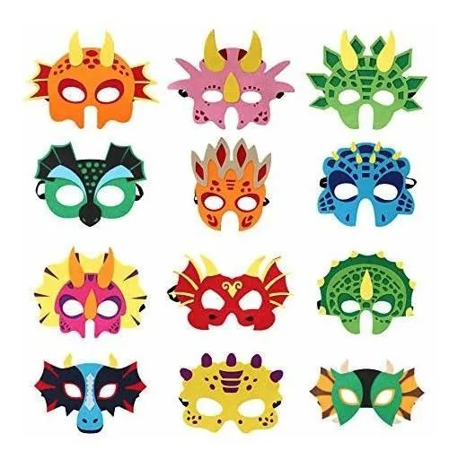 Antifaces De Fieltro Dinosaurios Para Fiesta 12 Piezas | Meses sin intereses Antifaces De Fieltro Dinosaurios Para Fiesta 12 Piezas | Meses sin intereses