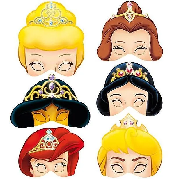 Antifaces de princesas para imprimir - Imagui