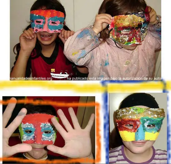 Antifaces de yeso - Manualidades Infantiles