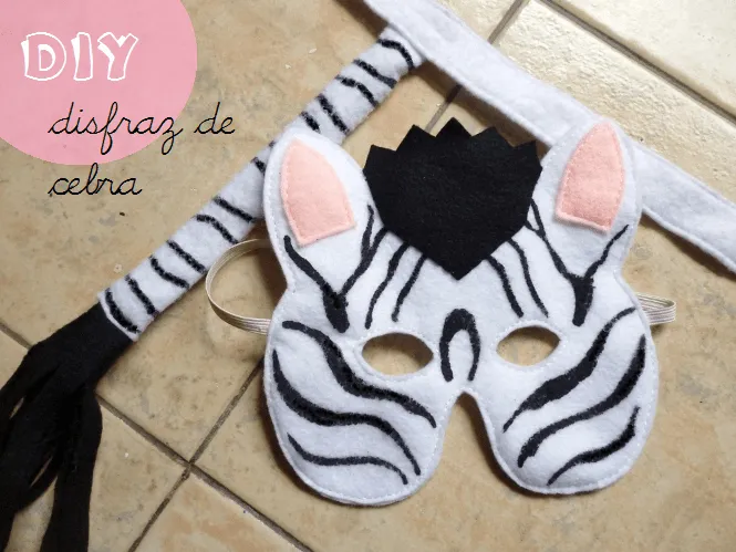 manitas de gato: diy: disfraz de cebra para niños