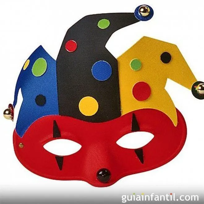 Antifaz de arlequín - Antifaces para niños y padres. Manualidades ... Antifaz de arlequín - Antifaces para niños y padres. Manualidades ...