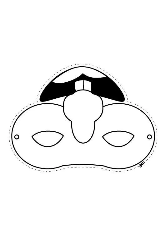Antifaz para chico: dibujo para colorear e imprimir Antifaz para chico: dibujo para colorear e imprimir