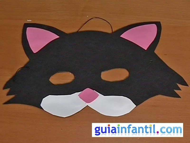 Antifaz de gato. Manualidades de Carnaval