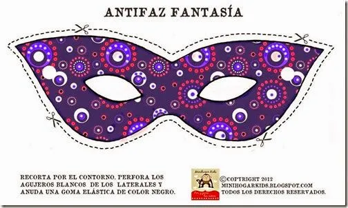 Antifaz para imprimir carnaval : Blog de imágenes