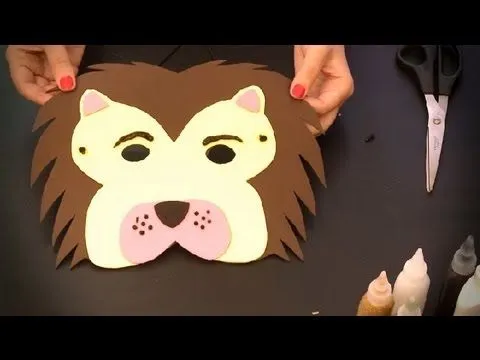 Cómo hacer un antifaz de león : Antifaces de animales para niños ... Cómo hacer un antifaz de león : Antifaces de animales para niños ...