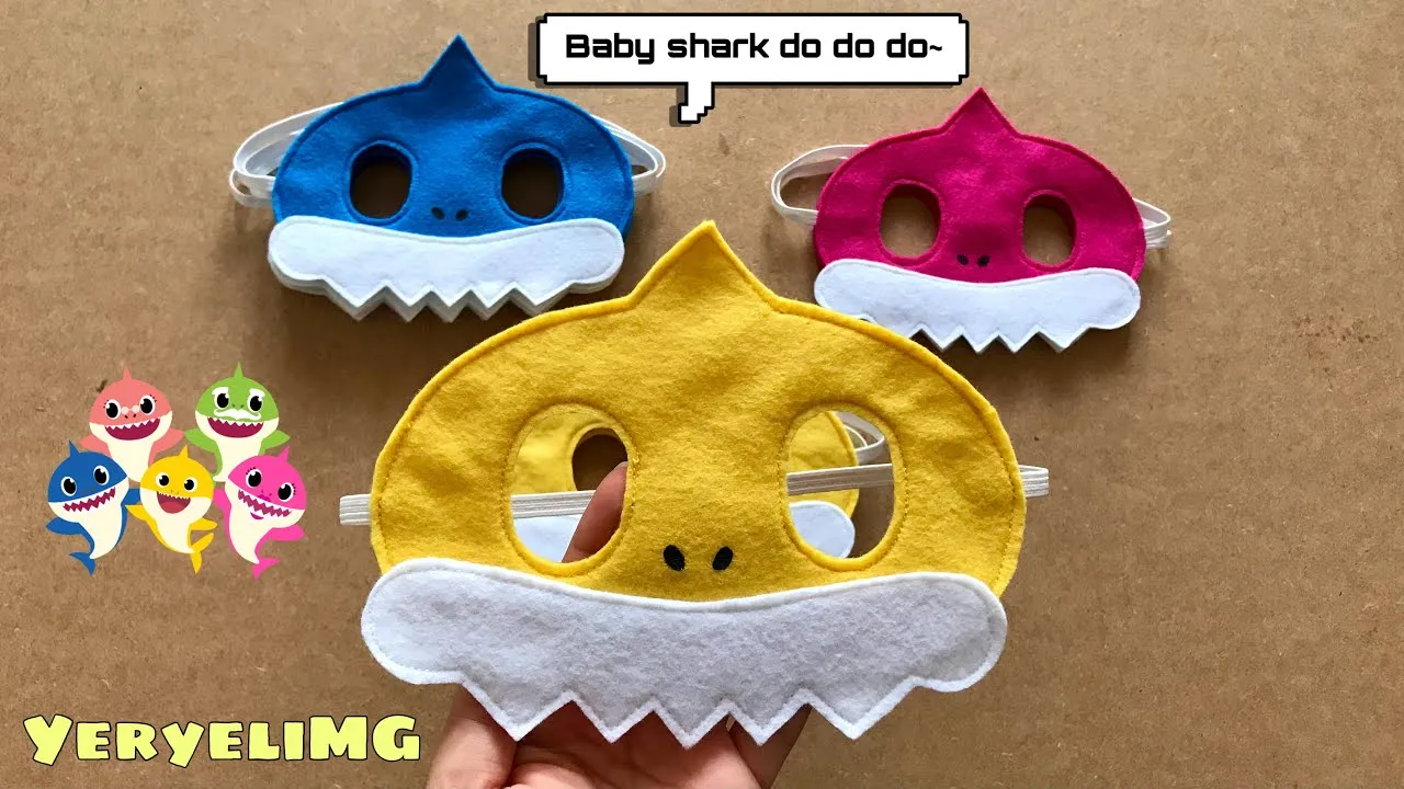 Cómo hacer antifaz o máscara de baby shark 