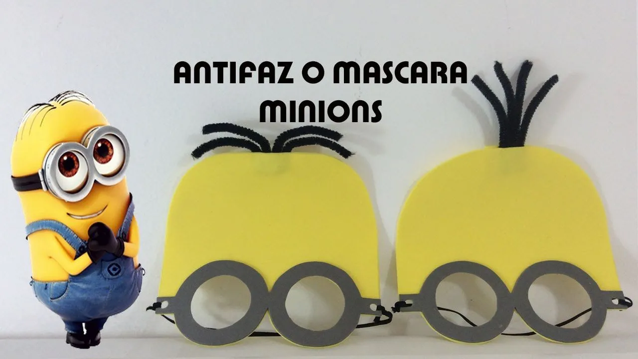 ANTIFAZ O MASCARA PARA NIÑOS DE LOS PERSONAJES DE MINIONS - YouTube