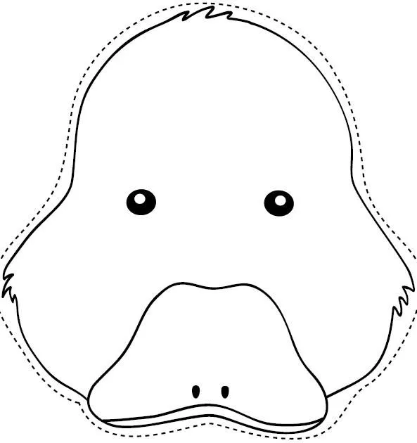 Antifaz de pato en foami - Imagui