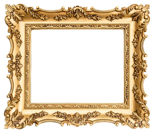 antiga moldura dourada isolada no branco — Foto Stock ...