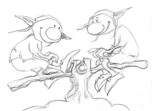Dibujos de duendes a lapiz - Imagui