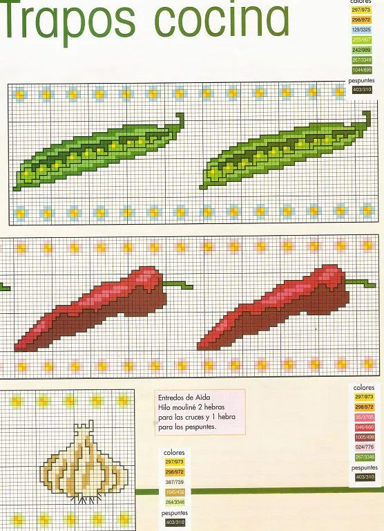 ANUSKA BORDA Y TEJE: UNOS PATRONES DE PUNTO DE CRUZ ( VERDURAS... ANUSKA BORDA Y TEJE: UNOS PATRONES DE PUNTO DE CRUZ ( VERDURAS...