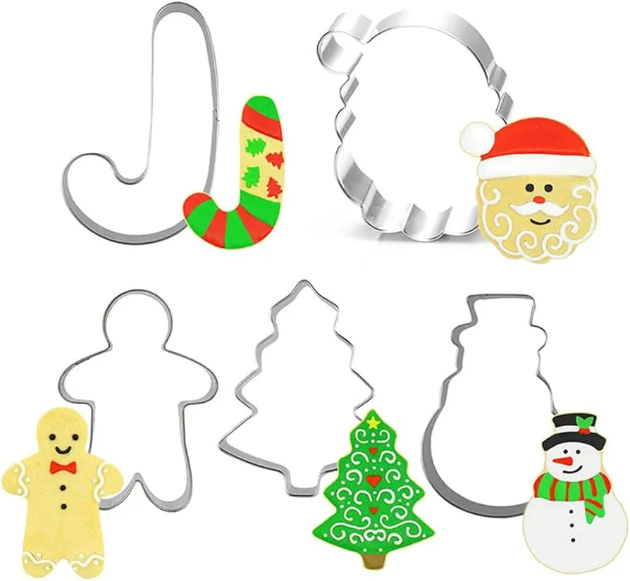 Aokeleilei - Juego de cortadores de galletas de Navidad (5/8/10/14 piezas, acero inoxidable, moldes Aokeleilei - Juego de cortadores de galletas de Navidad (5/8/10/14 piezas, acero inoxidable, moldes