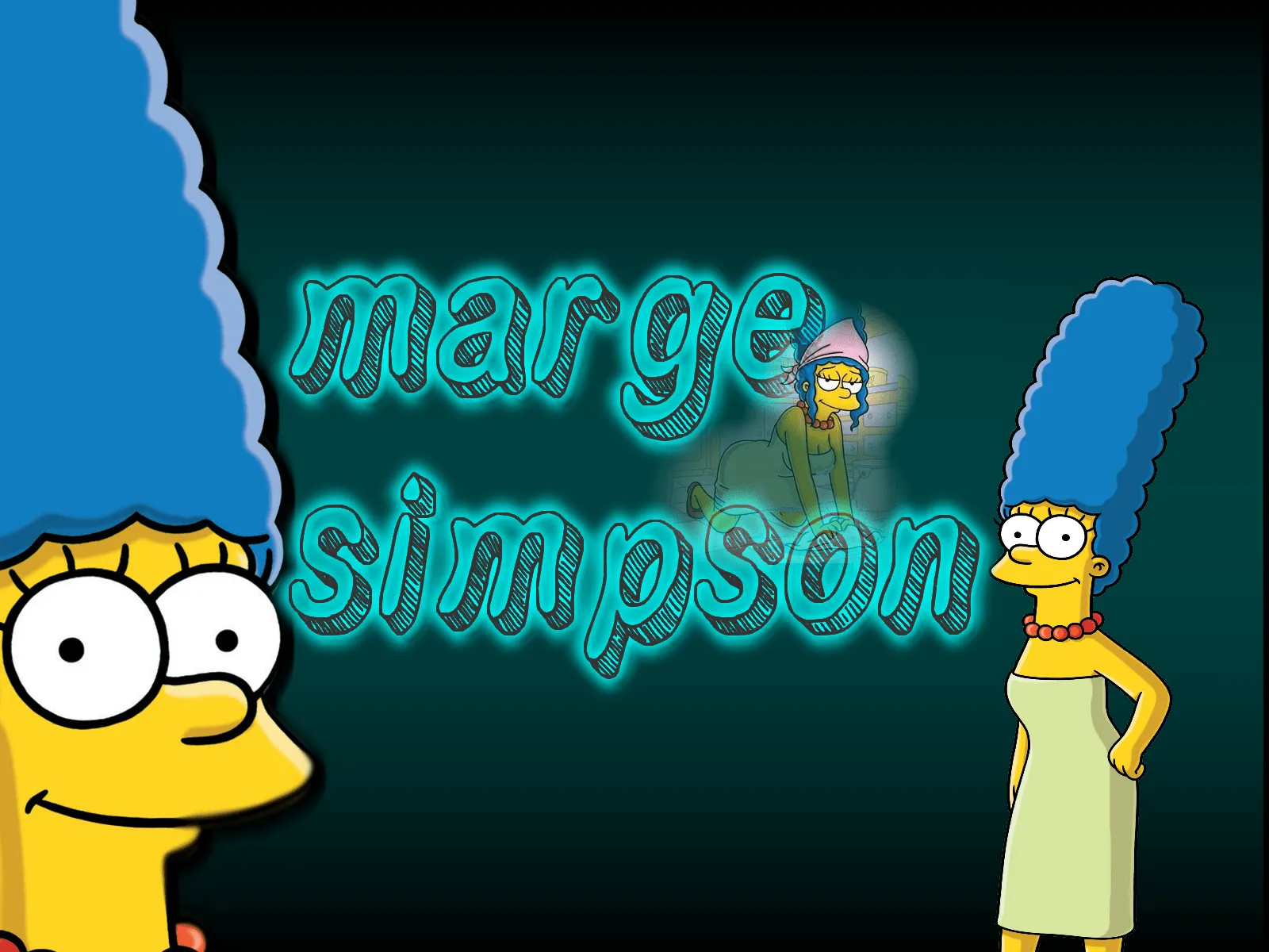 aparese marge simpson en cada lado de la pantalla con su nombre al ... aparese marge simpson en cada lado de la pantalla con su nombre al ...