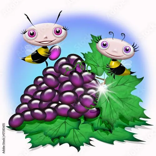 Ape e Uva-Bee and Grapefruit-Abeille et Raisin-Cartoon © bluedarkat ... Ape e Uva-Bee and Grapefruit-Abeille et Raisin-Cartoon © bluedarkat ...