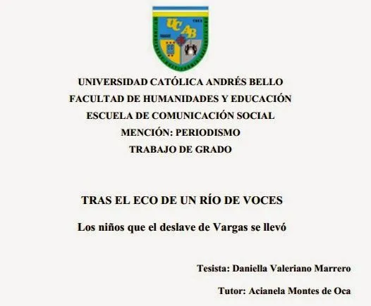 Apertura Venezuela: Los niños que el deslave de Vargas nos dejó ... Apertura Venezuela: Los niños que el deslave de Vargas nos dejó ...