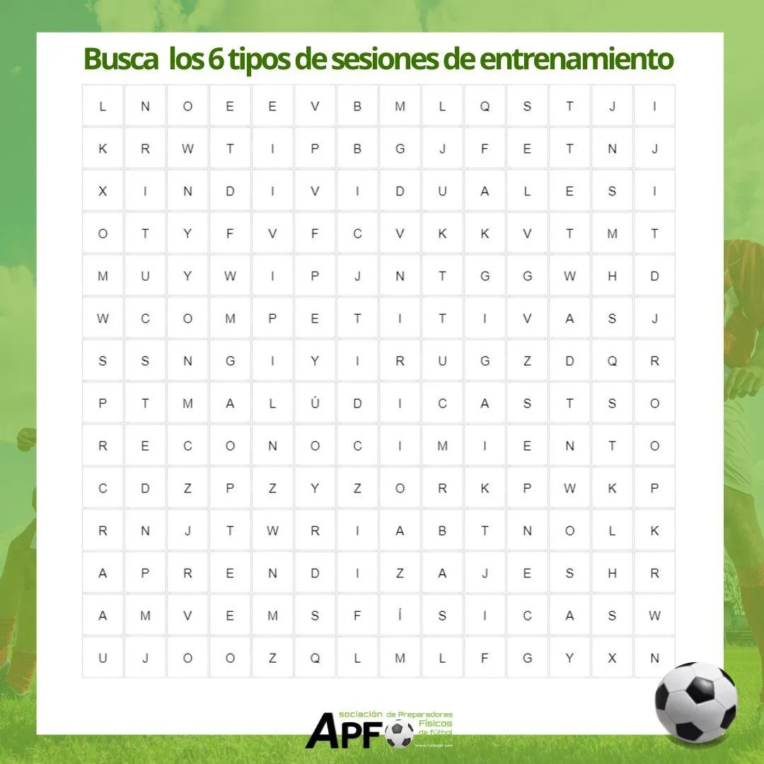 APF - futbolpf.com on X: "¡Tenemos una nueva sopa de letras 