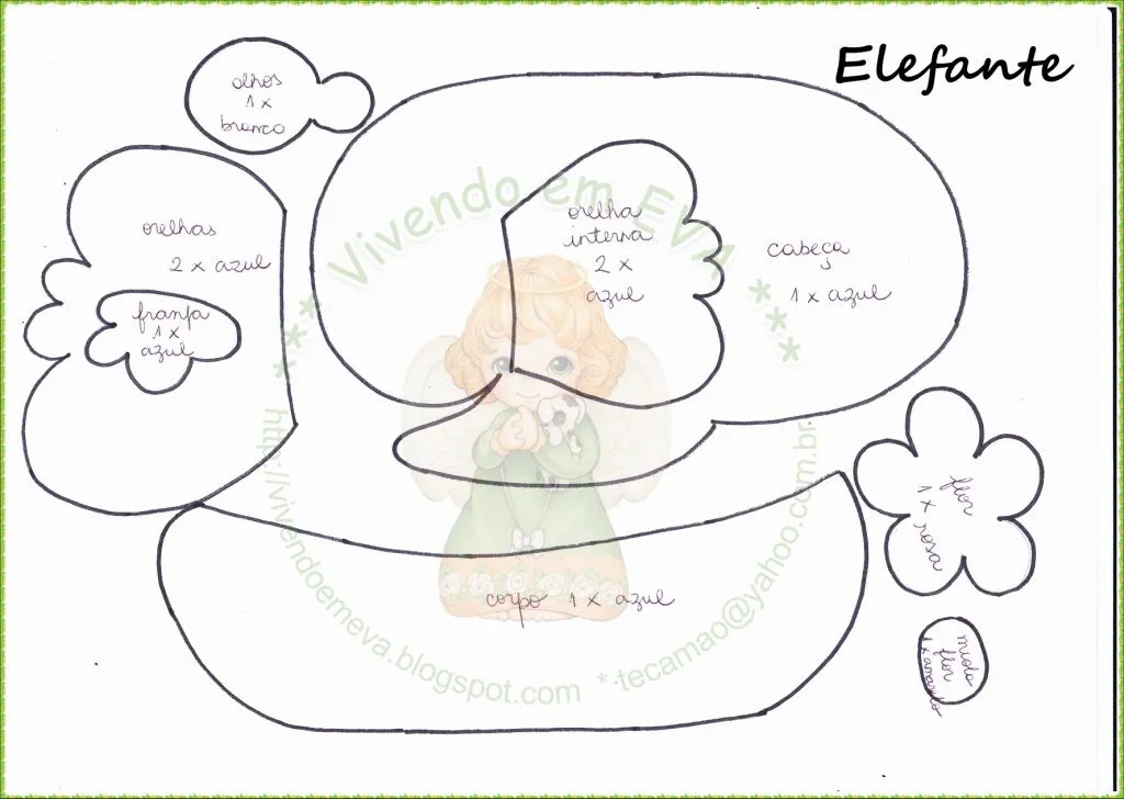 Aplique elefantita | Todo en GOMA EVA