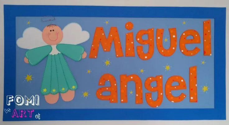 Aplique en fomi Miguel Angel | NOMBRES EN FOMI | Pinterest ... Aplique en fomi Miguel Angel | NOMBRES EN FOMI | Pinterest ...