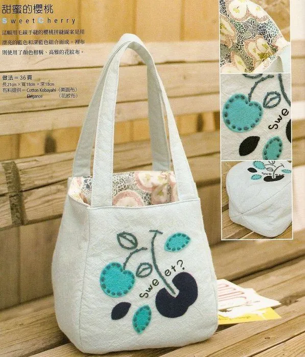 Apliques para bolsas de tela ~ Solountip.com Apliques para bolsas de tela ~ Solountip.com