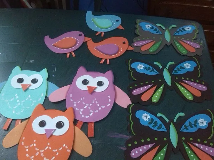 apliques buhos pajaritos y mariposa en foami | foami | Pinterest apliques buhos pajaritos y mariposa en foami | foami | Pinterest