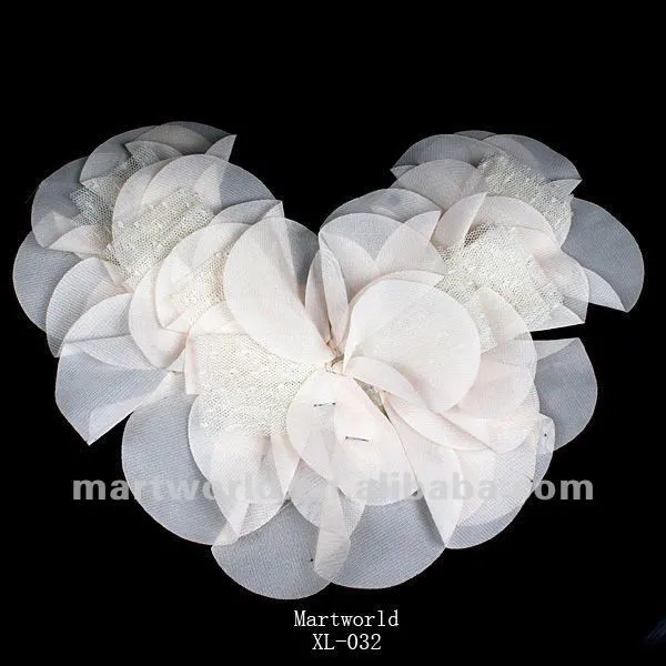 Apliques de gasa de flores para el vestido nupcial ( XL-032 ... Apliques de gasa de flores para el vestido nupcial ( XL-032 ...